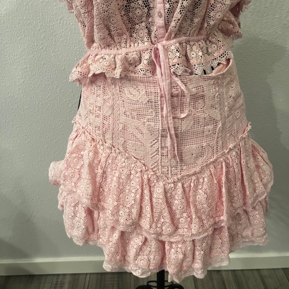 Loveshackfancy Pink Lace Skirt Size 12 - Picture 4 of 6